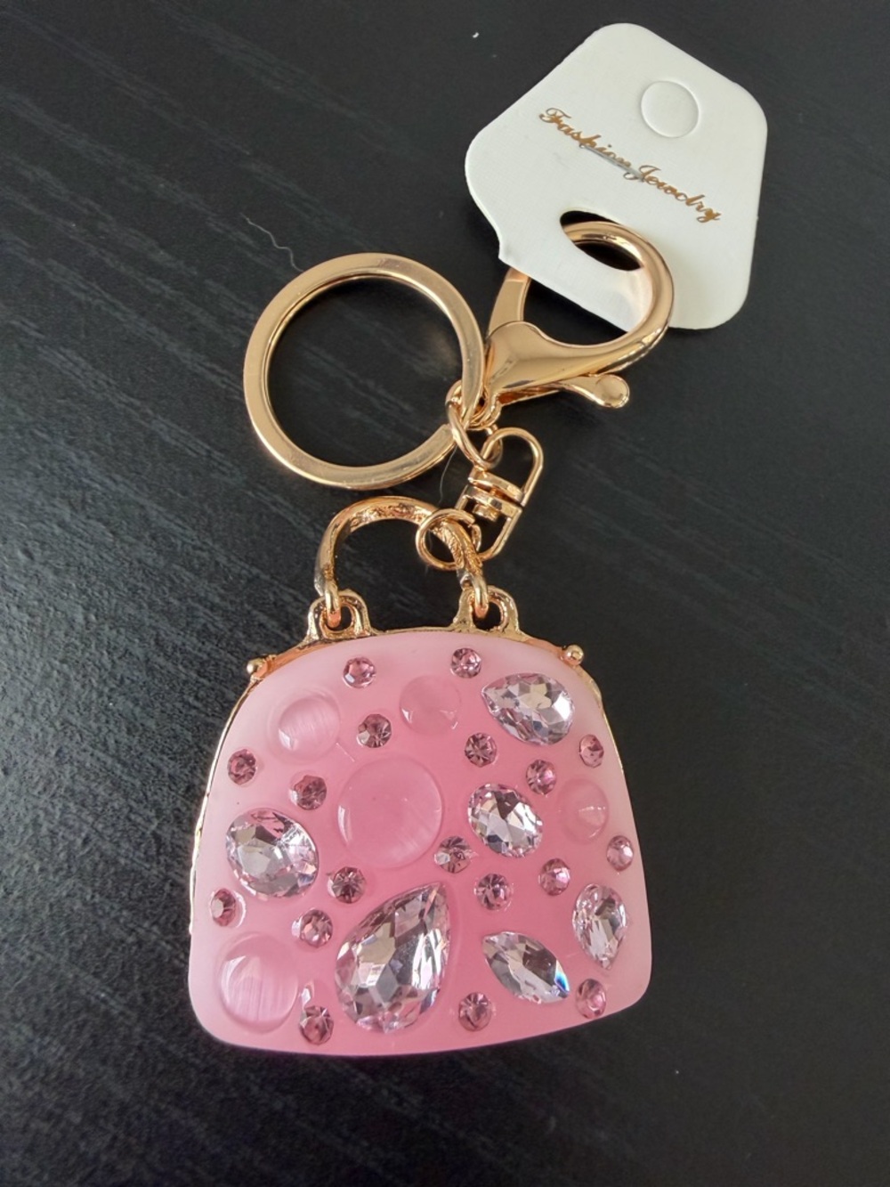 Pink Crystal Purse Keychain/bag charm